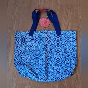 Lancome blue print tote Bag NWOT